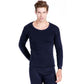 Men's plus velvet thick round neck shirt